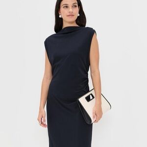 Vince Navy Sleeveless Midi Dress